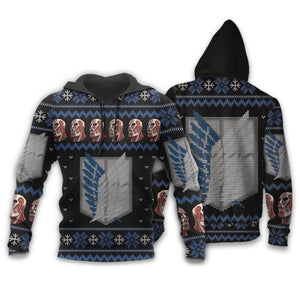 Attack On Titan Shirt Scout Ugly Christmas Sweater Jacket Costume