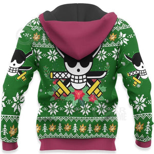 Happy Zoro Ugly Christmas Sweater One Piece Anime Xmas