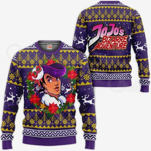 Josuke Higashikata Ugly Christmas Sweater JoJo's Anime Xmas Hoodie