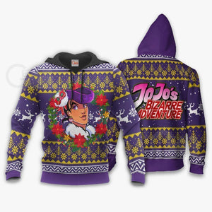 Josuke Higashikata Ugly Christmas Sweater JoJo's Anime Xmas Hoodie