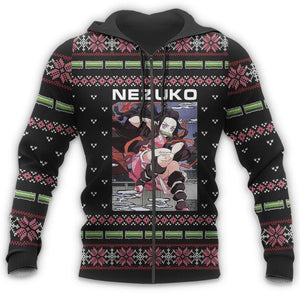 Nezuko Kamado Ugly Christmas Sweater Demon Slayer Anime Custom Clothes