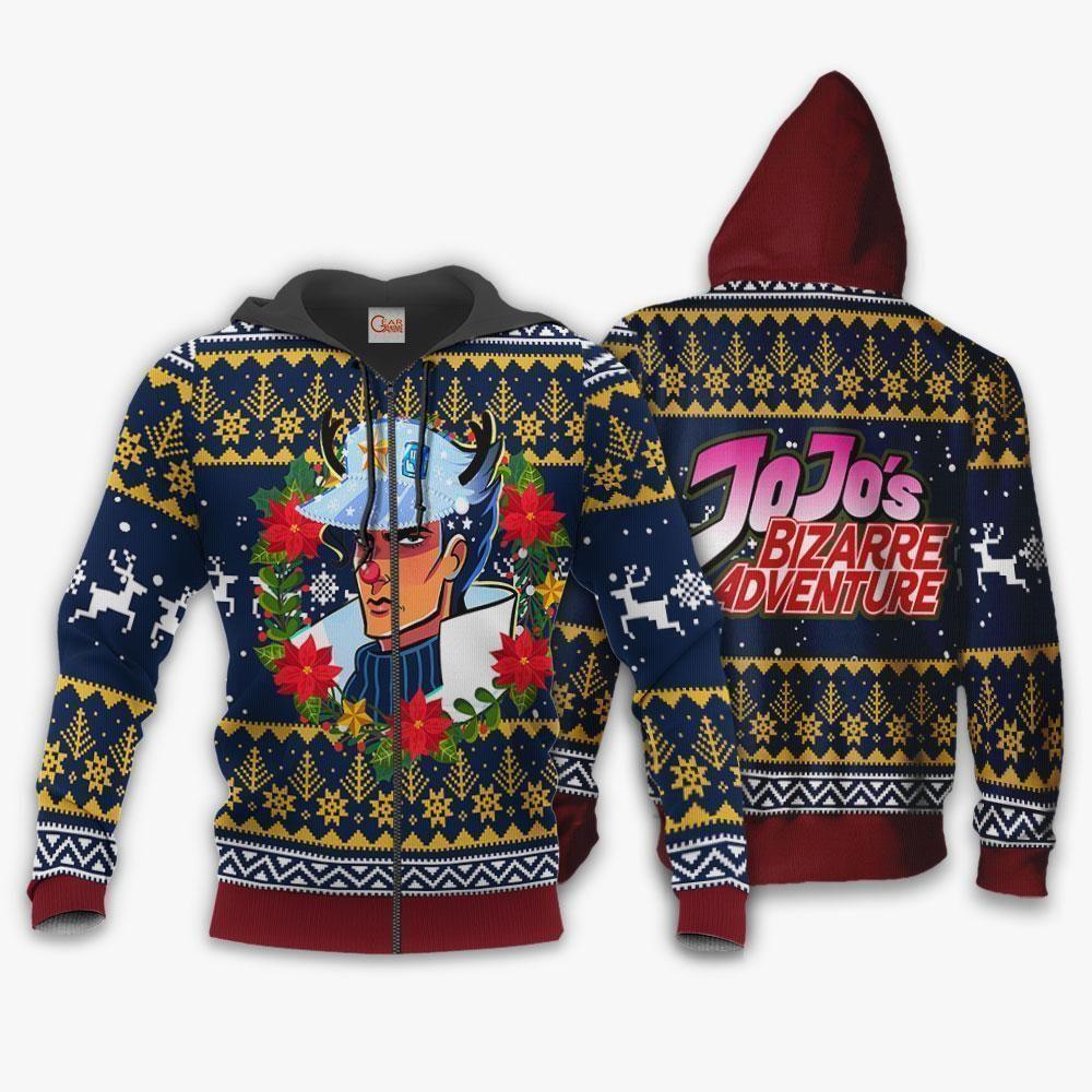 Jotaro Kujo Ugly Christmas Sweater JoJo's Anime Xmas Hoodie