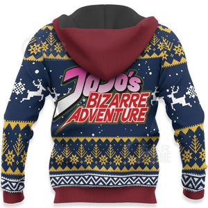 Jotaro Kujo Ugly Christmas Sweater JoJo's Anime Xmas Hoodie