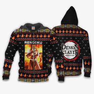 Kyojuro Rengoku Ugly Christmas Sweater Demon Slayer Anime Xmas Gift