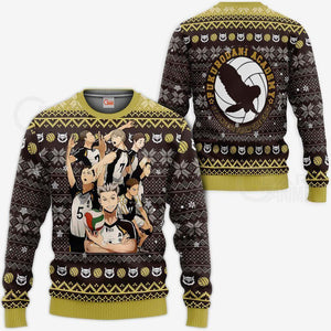 Fukurodani Academy Ugly Christmas Sweater Haikyuu Anime Xmas