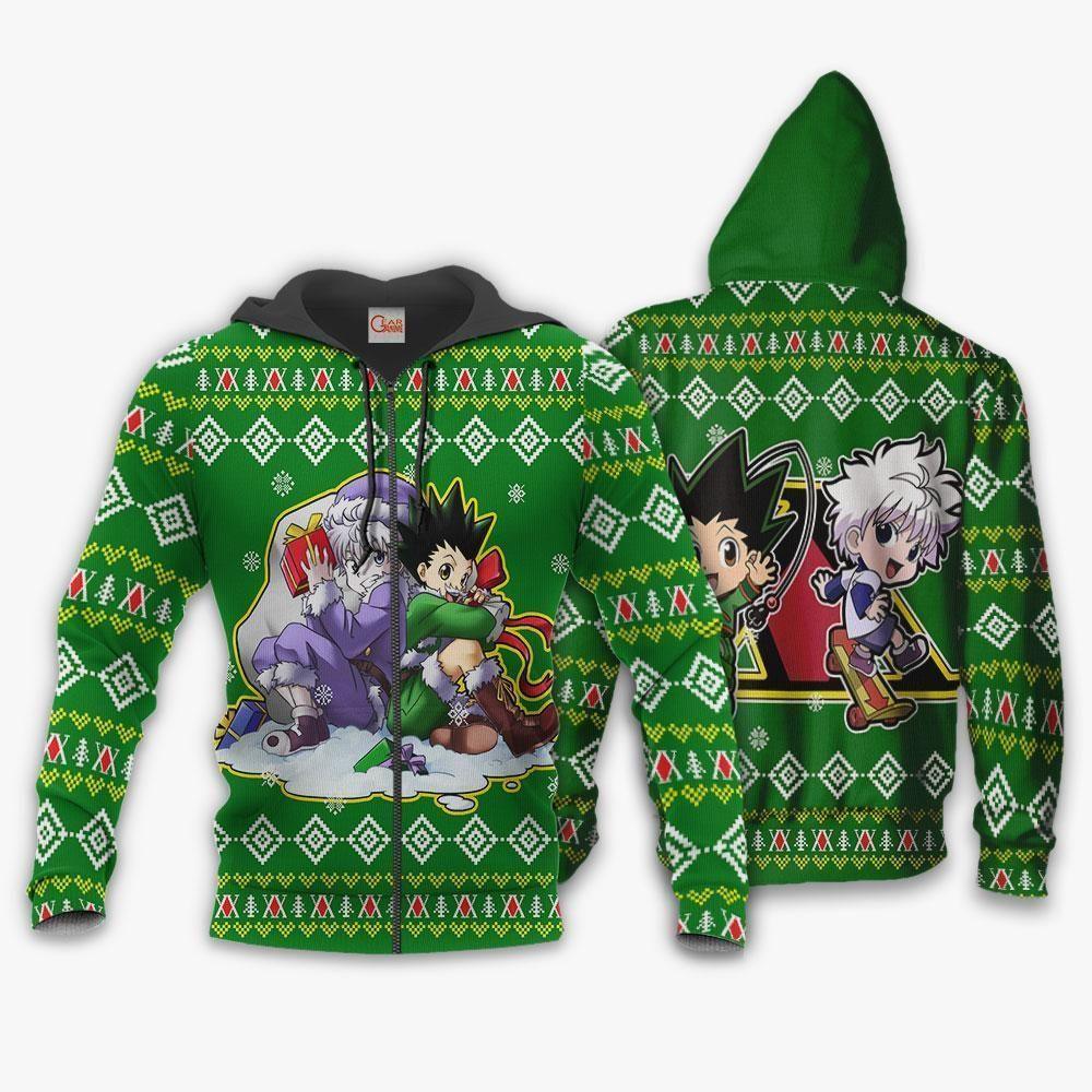 Gon & Killua HxH Ugly Christmas Sweater Hunter X Hunter Anime Xmas