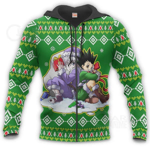 Gon & Killua HxH Ugly Christmas Sweater Hunter X Hunter Anime Xmas