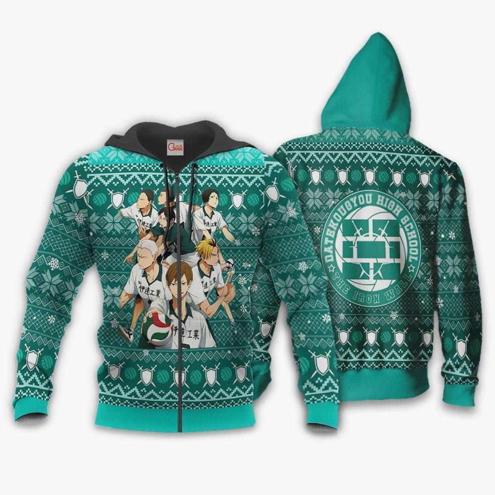 Dateko Ugly Christmas Sweater Date Tech High Haikyuu Xmas