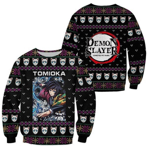 Giyu Tomioka Ugly Christmas Sweater Demon Slayer Anime Xmas Gift Custom Clothes