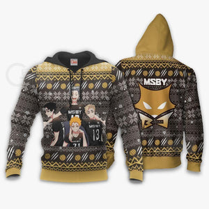 MSBY Black Jackals Ugly Christmas Sweater Haikyuu Anime Xmas Gift