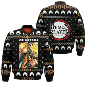 Zenitsu Agatsuma Ugly Christmas Sweater Demon Slayer Anime Custom Xmas Clothes
