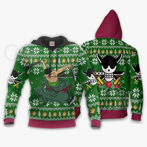 Zoro Ugly Christmas Sweater One Piece Anime Xmas