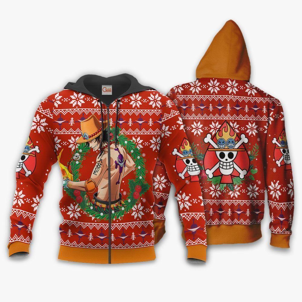 Portgas Ace Ugly Christmas Sweater One Piece Anime Xmas