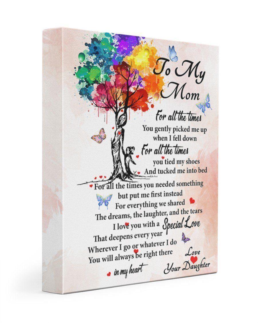 I Love You With A Special Love Colorful Tree - Gift For Mom From Daughter - Matte Canvas