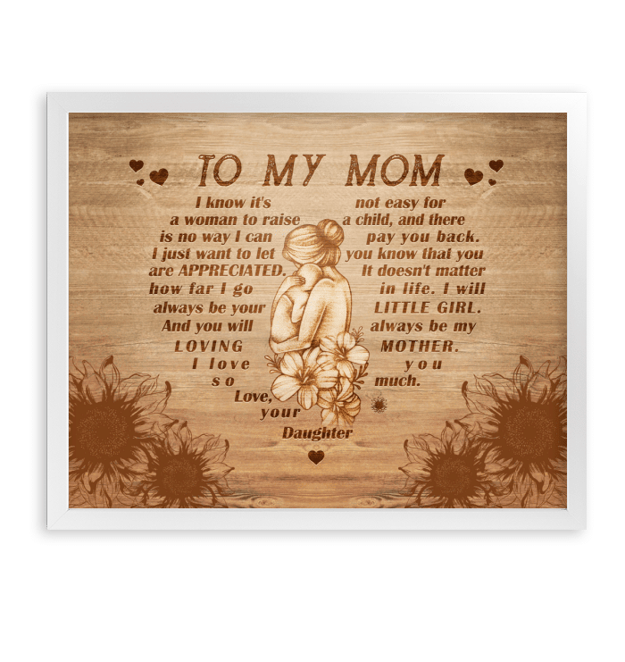 I Love You So Much - Gift For Mom - Canvas Framed Matte Canvas