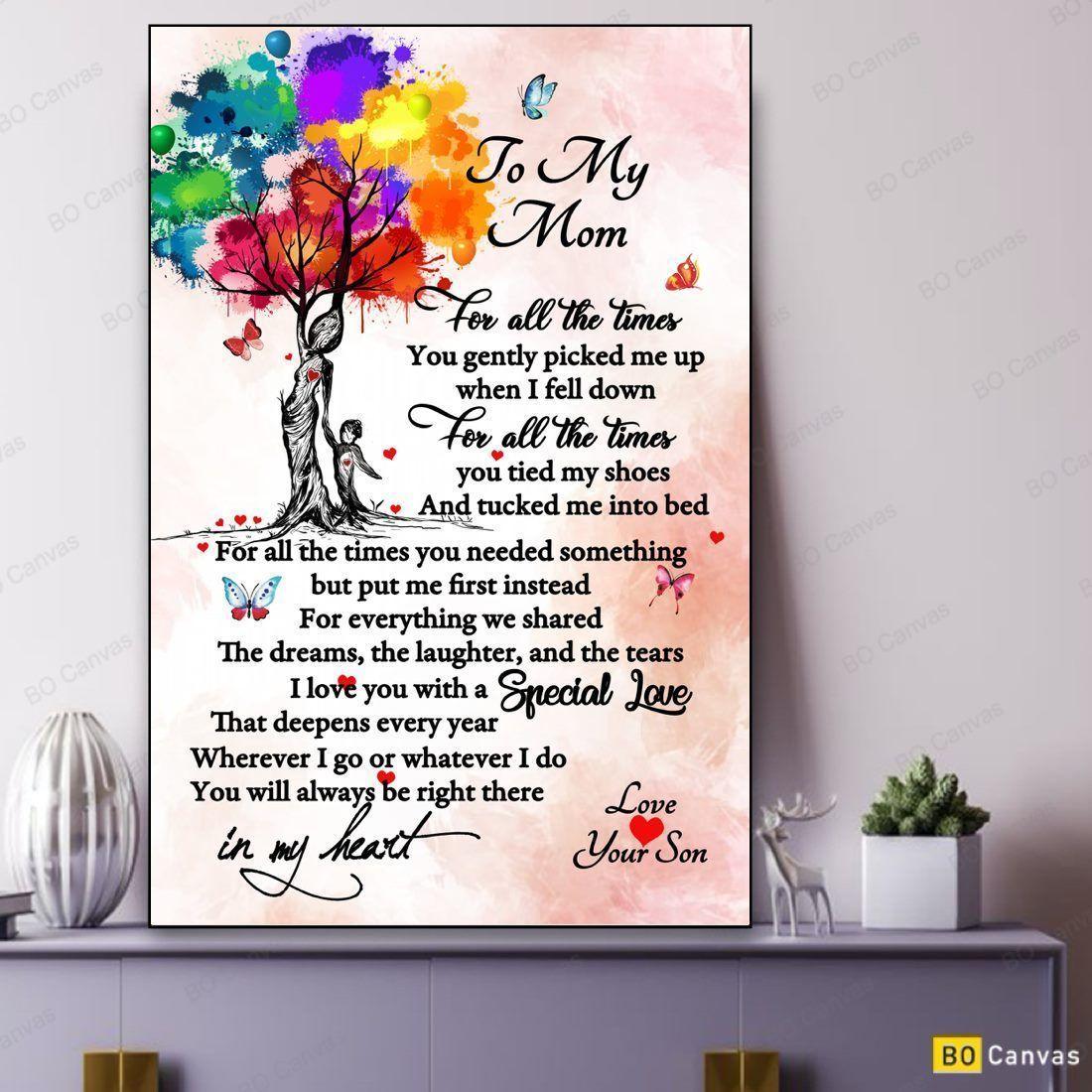 To My Mom - Gift From Son - Mother's Day Matte Canvas Canvas Prints