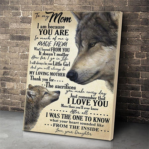 Wolf Canvas Prints Wall Art - Perfect Gift For Mom - Matte Canvas