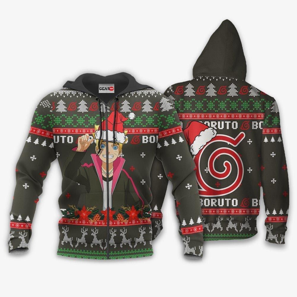 Uzumaki Boruto Ugly Christmas Sweater Custom Boruto Anime Xmas Gifts