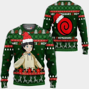 Uzumaki Himawari Ugly Christmas Sweater Custom Boruto Anime Xmas Gifts