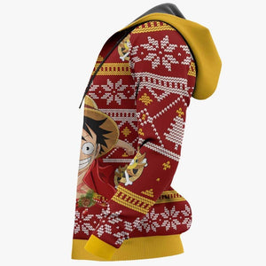 Monkey Luffy Ugly Christmas Sweater Custom One Piece Anime Xmas Gifts