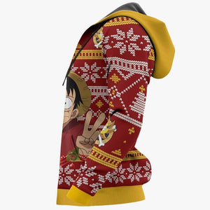 Funny Luffy Ugly Christmas Sweater Custom One Piece Anime Xmas Gifts