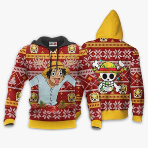 Reindeer Luffy Ugly Christmas Sweater Custom One Piece Anime Xmas Gifts