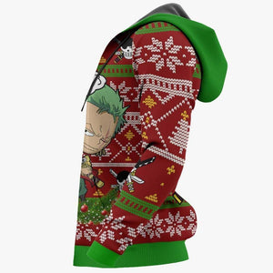 Zoro Ugly Christmas Sweater Custom One Piece Anime Xmas Gifts