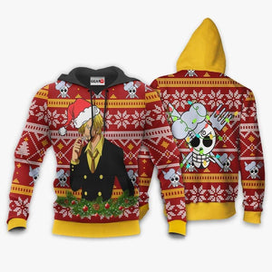 Sanji Ugly Christmas Sweater Custom One Piece Anime Xmas Gifts