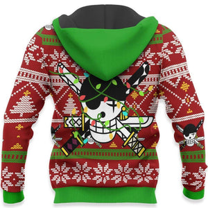Zoro Ugly Christmas Sweater Custom One Piece Anime Xmas Gifts