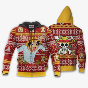 Reindeer Luffy Ugly Christmas Sweater Custom One Piece Anime Xmas Gifts