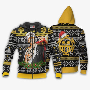 Trafalgar Law Ugly Christmas Sweater Custom Wano One Piece Anime Xmas Gifts