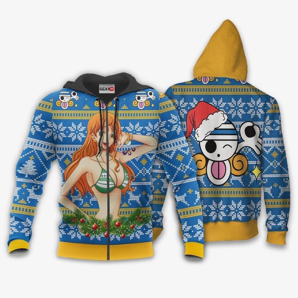 Nami Ugly Christmas Sweater Custom One Piece Anime Xmas Gifts