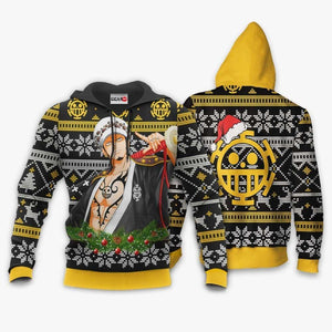 Trafalgar Law Ugly Christmas Sweater Custom Wano One Piece Anime Xmas Gifts