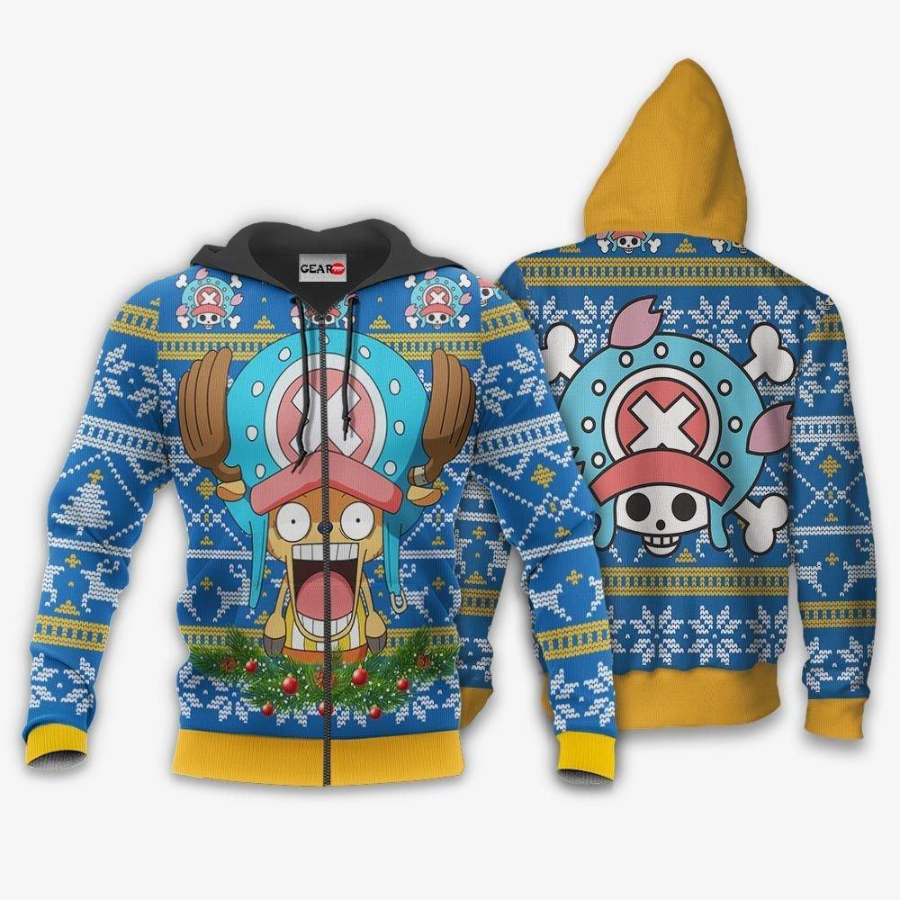 Chopper Ugly Christmas Sweater Custom One Piece Anime Xmas Gifts