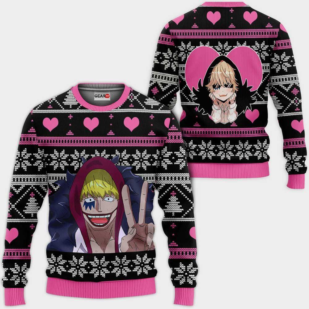 Donquixote Rosinante Ugly Christmas Sweater Custom One Piece Anime Xmas Gifts