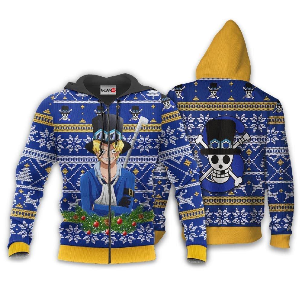 Sabo Ugly Christmas Sweater Custom One Piece Anime Xmas Gifts