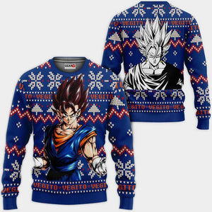 Vegito Ugly Christmas Sweater Custom Anime Dragon Ball Xmas Gifts