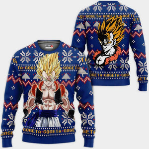 Gogeta Ugly Christmas Sweater Custom Anime Dragon Ball Xmas Gifts