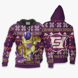 Golden Frieza Ugly Christmas Sweater Custom Anime Dragon Ball Xmas Gifts