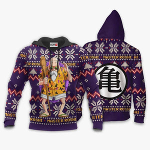 Master Roshi Ugly Christmas Sweater Custom Anime Dragon Ball Xmas Gifts