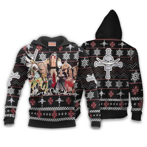 Whitebeard Pirates Ugly Christmas Sweater Custom Anime One Piece Xmas Gifts