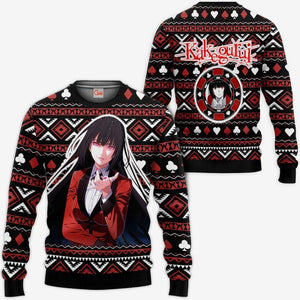 Yumeko Ugly Christmas Sweater Custom Anime Kakegurui Xmas Gifts