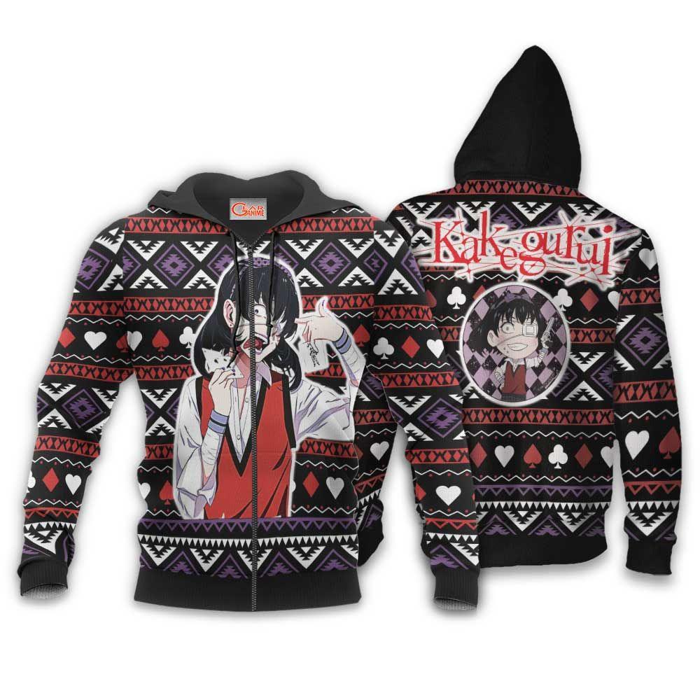 Midari Ikishima Ugly Christmas Sweater Custom Anime Kakegurui Xmas Gifts