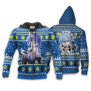 Re Zero Rem Ugly Christmas Sweater Custom Anime Xmas Gifts