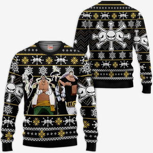 Blackbeard Pirates Ugly Christmas Sweater Custom Anime One Piece Xmas Gifts