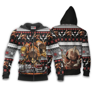 AOT Squad Ugly Christmas Sweater Custom Anime Attack On Titan Xmas Gifts