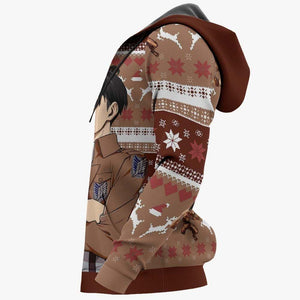 Levi Ackerman Ugly Christmas Sweater Custom Anime Attack On Titan Xmas Gifts