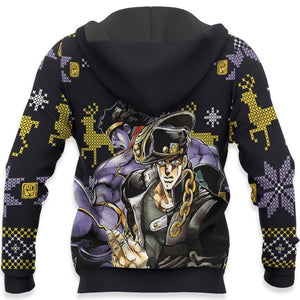 Jotaro Kujo Ugly Christmas Sweater Yare Yare Daze Custom JoJo's Anime Xmas Gifts