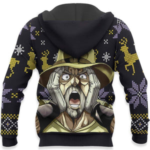 Joseph Joestar Ugly Christmas Sweater Custom Anime Jojo's Bizzare Adventure Xmas Gifts