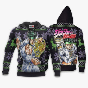 Rohan Kishibe Ugly Christmas Sweater Custom Anime Jojo's Bizzare Adventure Xmas Gifts